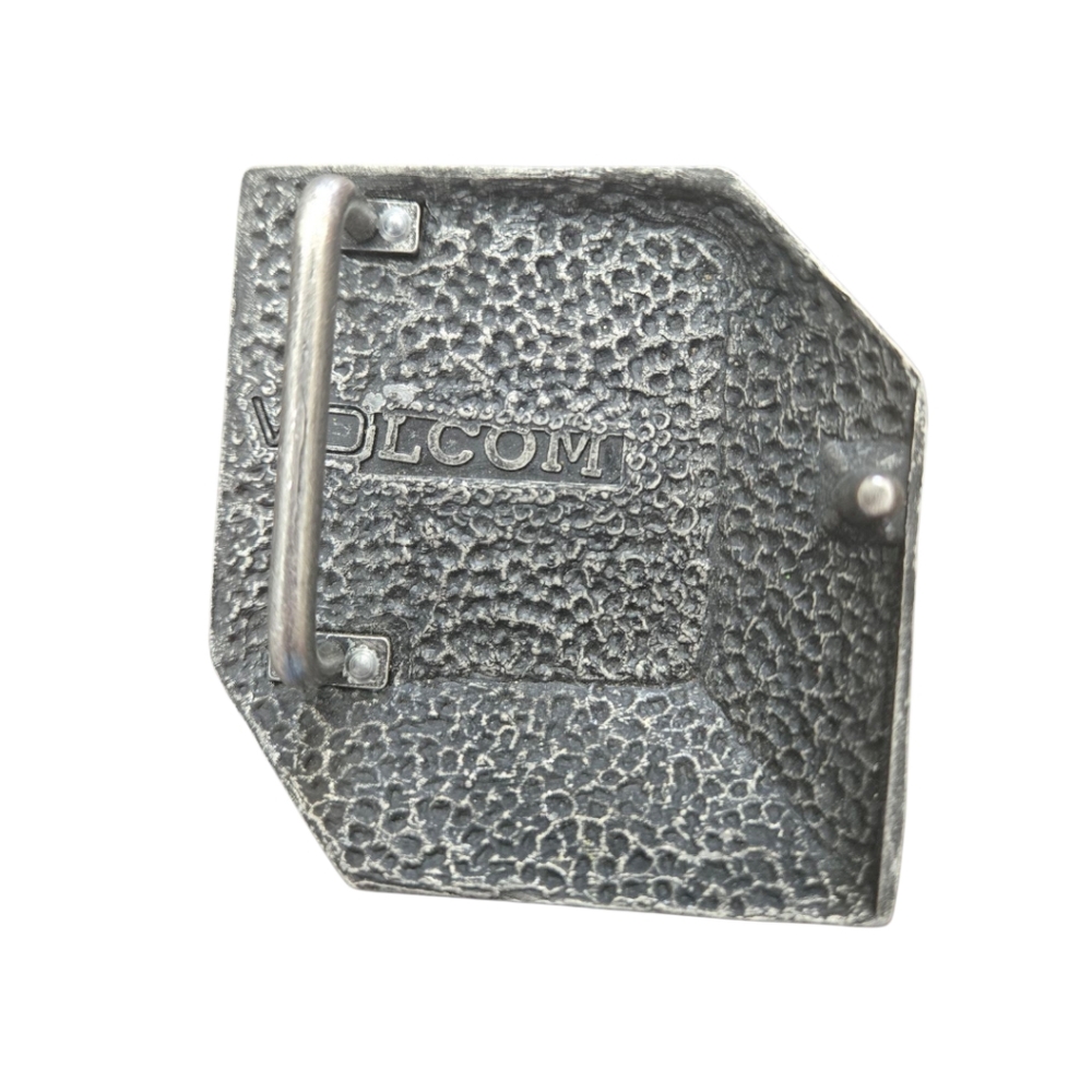 VOLCOM Stone Logo Metal Belt Buckle 3D Skater Skateboard Brushed Metal Vintage - Picture 4 of 4